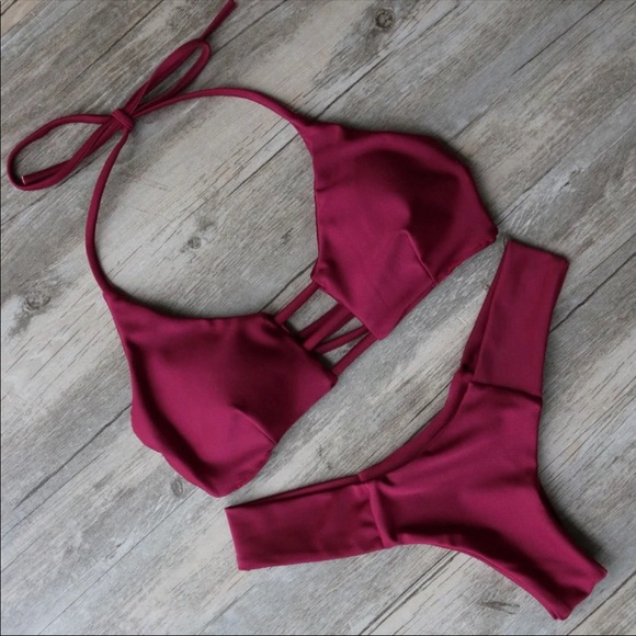 Bikini Burgundy Two piece - Picture 1 of 4